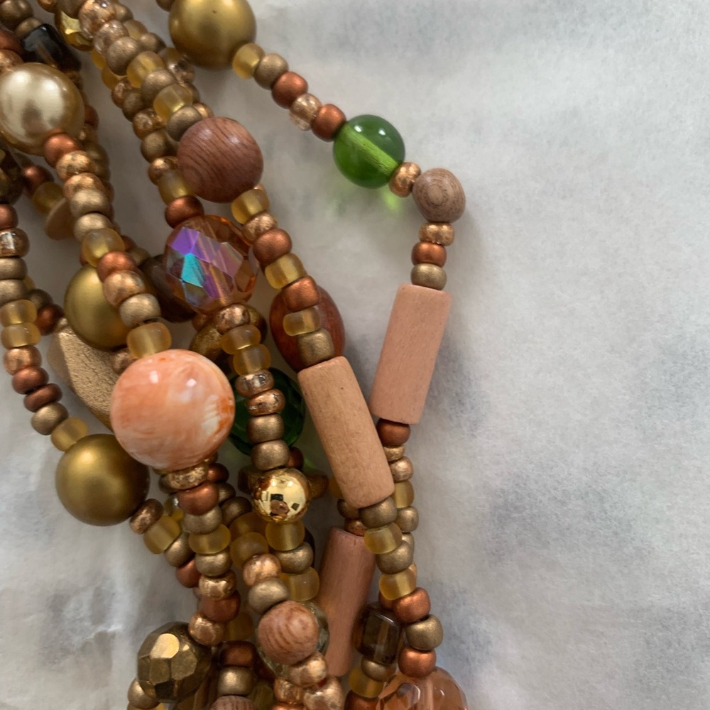 Joan Rivers Torsade Collection Multi-Strand Necklace. Earth tones. - Picture 4 of 8